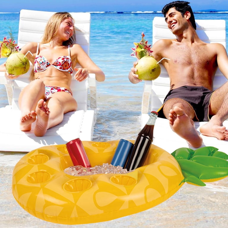 baca float water company Inflatable Pool Drink Float, Multi Cup Hole Portable Inflatable Buoyant  Design, Floating Cup Holder Tray, Cabana Bar Accessory for Swimming Pool  Hot Tub Party Drink Storage