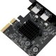 thumbnail image 3 of White Tarjeta adaptadora Pci-e X4 X8 X16 de 2 puertos, tarjeta de extensión, tarjeta adaptadora Pcie Usb 3,1, 3 of 5
