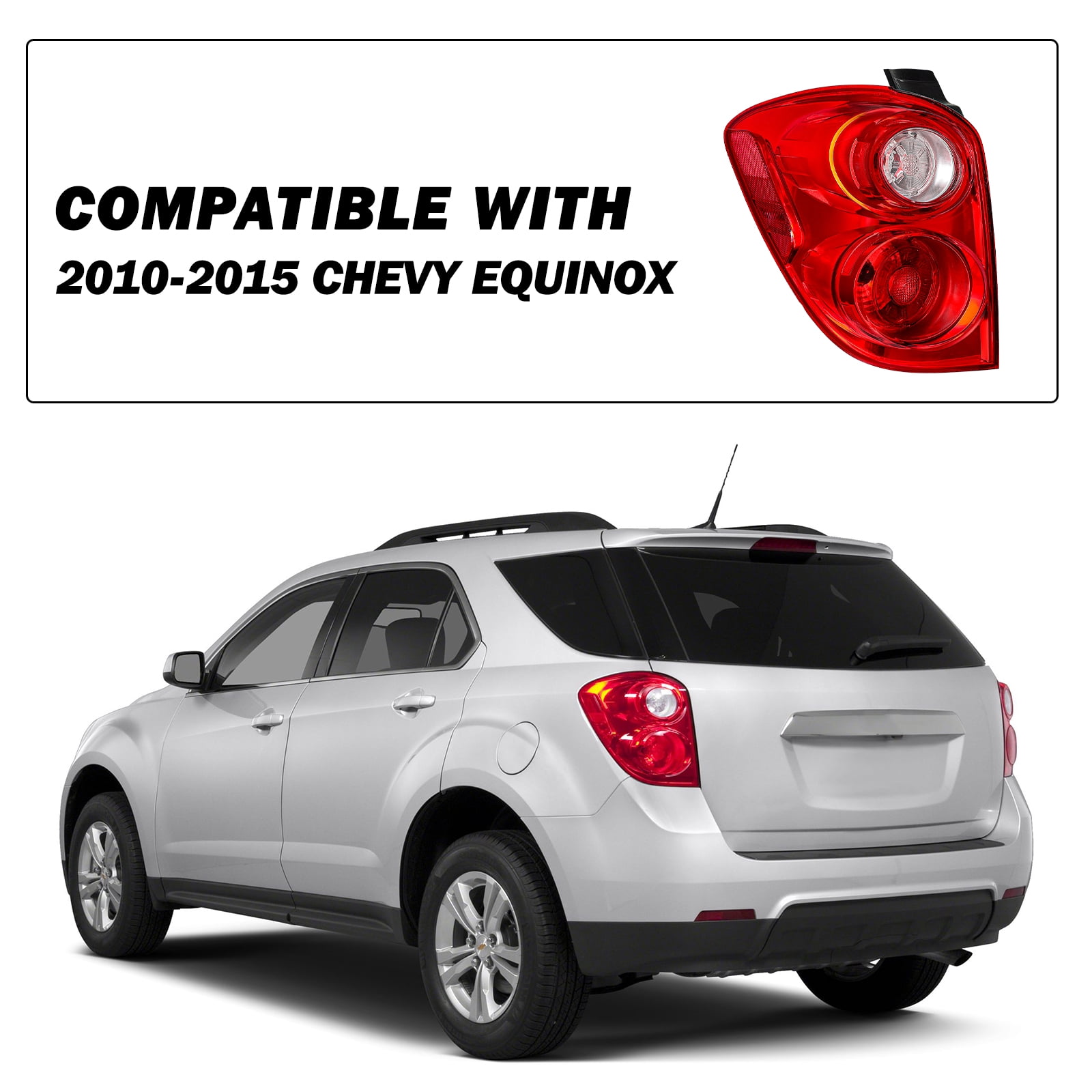 For 2010-2015 Chevy Chevrolet Equinox Tail Light Lamp Assembly Left Driver Side