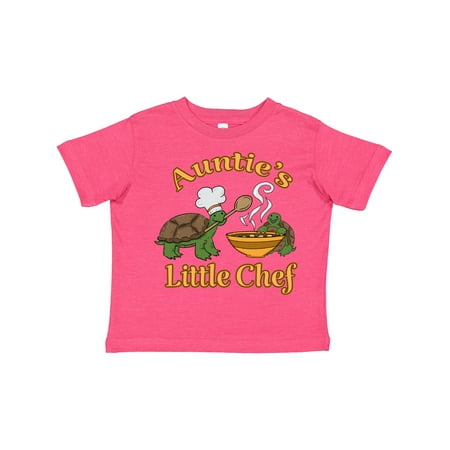 

Inktastic Auntie s Little Chef with Cute Turtles Gift Toddler Boy or Toddler Girl T-Shirt
