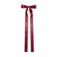 thumbnail image 1 of Eoozwa Cloth Hair Bows Big Hair Bows for Women Hair Ribbons Oversized Long Tail White Hair Bow Black Hair Bow Large Hair Ribbon Barrettes Metal Clips Bowknot Aesthetic Hair Accessories, 1 of 5