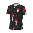 thumbnail image 6 of Wukai Amanita Mushroom Print Men's Short-Sleeved Mesh T-Shirt,Quick-Dry Short Sleeve Workout T-Shirt-, 6 of 8