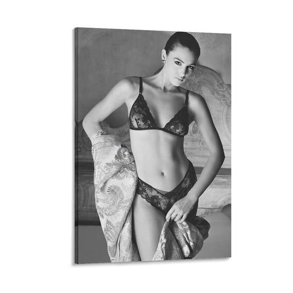 Italian Model Monica Bellucci Black And White Sexy Poste Gifts Canvas Painting Poster Wall Art Decorative Picture Prints Modern Decor 12x18inch(30x45cm)