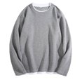 thumbnail image 1 of pstuiky camisa de manga larga para hombre, Sudadera con capucha de dos piezas, manga larga, redonda, color liso, informal, para hombre camisetas de hombre xxl, 1 of 4