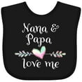 thumbnail image 3 of Inktastic Nana and Papa Love Me Heart Grandchild Boys or Girls Baby Bib, 3 of 4