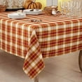 thumbnail image 3 of Fennco Styles Autumn Harvest Plaid Design 100% Cotton Tablecloth 70"W x 70"L, 3 of 4