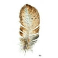 thumbnail image 2 of Pinto, Patricia 10x14 Gold Ornate Wood Framed with Double Matting Museum Art Print Titled - White Watercolor Feather II, 2 of 4