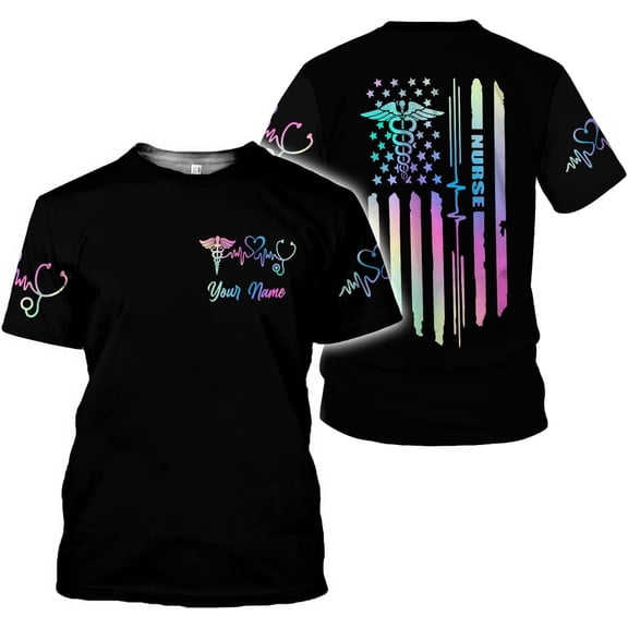 Personalized Name Nurse Shirt Nurse Gifts Nurse Graduation Gift Funny Nurse T-Shirt Gift Nursing Emergency Shirts (T-shirt, S)