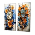 thumbnail image 3 of Designart "Sunset Hues Tangerine Blooms and Azure Plumage" Dream catcher Framed Wall Art Set Of 2 - Traditional Blue Framed Wall Art Set Of 2, 3 of 6