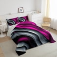 thumbnail image 3 of Homewish Adults Abstract Stripes Lines Full Size Comforter Sets 3-Piece,Gradient Geometric Bedding Comforter Set,Vintage Aesthetic Lightweight Bedding Sets,Lightweight Room Decor,Reversible, 3 of 8