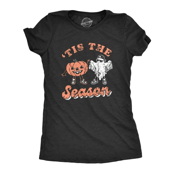 Womens Tis The Season T Shirt Funny Spooky Halloween Costume Lovers Tee for Ladies Womens Graphic Tees
