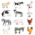 thumbnail image 1 of Ruson 12 piezas figuras de animales de granja juguetes realistas mini figuras de animales de granero de granja juego de juguetes para decoración de tartas Navidad cumpleaños huevo de Pascua suministro, 1 of 5