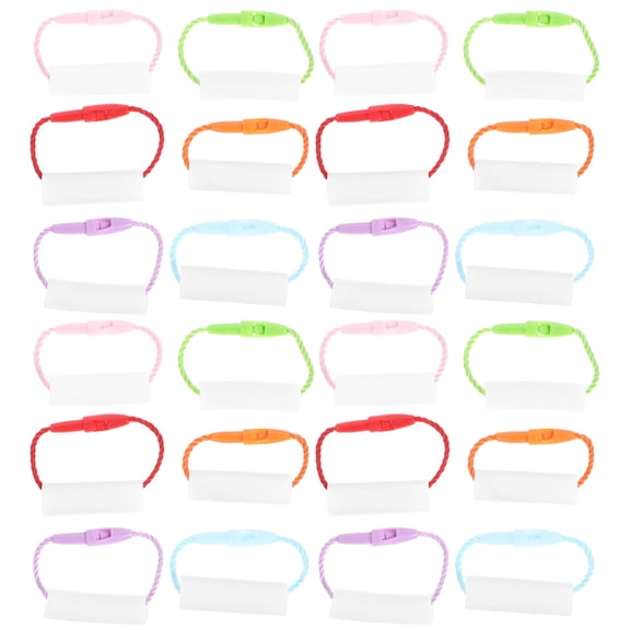 DEEPCRAFF Plastic Name Tags Assorted Color 30Pcs For Children Students Teachers