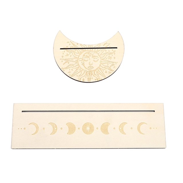 Sywqhk 2 soportes de madera para tarjetas, herramientas de adivinación de brujas, tarot de altar (1) Sywqhk Alta Calidad