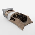 thumbnail image 3 of Ambesonne Pug Bedding Set 4 Pcs, Pet Animal Art Design Dog, Queen, Tan Pale Brown, 3 of 3