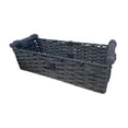 thumbnail image 3 of Cesta de almacenamiento, cesta decorativa para estante, cesta tejida a mano, contenedor, armario, organizador, contenedor Negro, 3 of 9