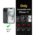 thumbnail image 2 of for iPhone 15 Case, Compatible with MagSafe, Translucent Matte Shockproof Anti-Slip Anti-Fingerprint Pocket-Friendly Phone Case Cover - Black, 2 of 7