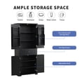 thumbnail image 6 of GDF Studio Bathroom Storage Cabinet with Doors and Drawer, Adjustable Shelf and Storage Rack, Black, 6 of 8