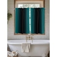 thumbnail image 7 of Tier Curtains 45 Inches Long, Teal Black Ombre Window Treatment Curtain Drapes, Gradient Contemporary Abstract Art Small Curtain Drapes for Bathroom Laundry Room, 27.5"x45", 2 Panels, 7 of 7