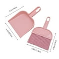 thumbnail image 3 of Shisuyan Practical Mini Broom and Dustpan Set for Home Desktop Pets Nest Cage Cleaning (Pink), 3 of 8