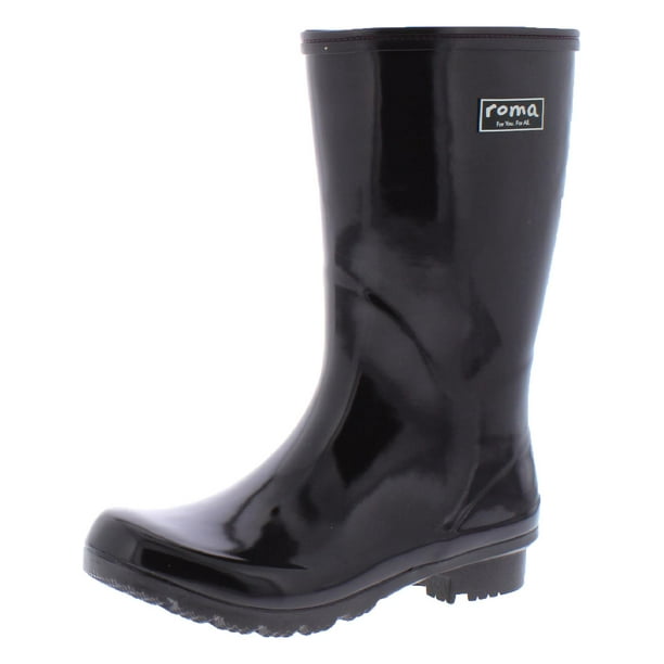 Roma - Roma Womens Emma Mid Rubber Waterproof Rain Boots - Walmart.com ...