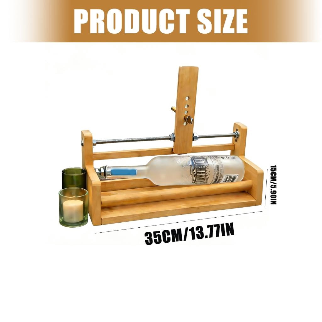 Wooden Bottle Cutting Machine Easy To Use For Creating Unique Recycled Glass Decorations At Home