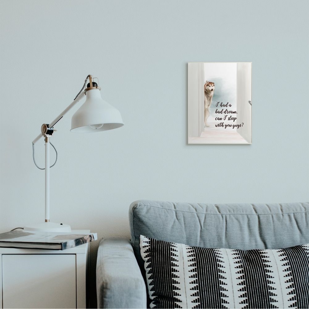 Stupell Industries Dog Nightmare Quote Funny Pet Parents Phrase Wall Plaque Design by Ziwei Li