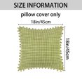thumbnail image 5 of Unique Bargains Solid Neutral Square Throw Boho Decorative Pillow Covers Set of 2 for Home Green 18" x 18", 5 of 6