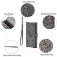thumbnail image 3 of GOIACII Women Three-Fold Wallet,Clutch Purse Credit Card Holder Large Capacity Ladies Wristlet Long Purse, 3 of 7
