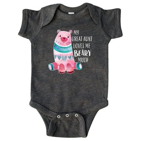 

Inktastic My Great Aunt Loves Me Beary Much with Cute Bear Gift Baby Boy or Baby Girl Bodysuit