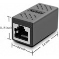 thumbnail image 4 of GFDYREE Network Cable Coupler, RJ45 Adapter - Shielded in-Line Coupler for Cat7/Cat6/Cat5e/cat5 Ethernet Cable Extender Connector - Ethernet Cable Connectors Female to Female(Gray-5 Pack), 4 of 6