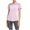Purple, variant on WREESH Women's Athletic Workout Shirts Solid Round Neck Quick-Drying Short Sleeve Gym T-Shirts Black