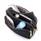 thumbnail image 2 of Bolso bandolera de nailon, bolso de mano con correa ajustable para el hombro, bolso de mano con cremallera (negro), 2 of 6