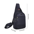 thumbnail image 3 of Chest Bag Sling Bag Shoulder Crossbody Bags Multiple Zippered Compartments Adjustable Strap With Earphone Hole Casual Outings, 3 of 6