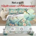 thumbnail image 3 of ZIATUBLES King Size 3-Piece Tropical Plants Hummingbird Print Duvet Cover Set, Soft Easy-Care Zipper Closure Bedding, Modern Bedroom Decor Includes 1 Duvet Cover & 2 Pillowcases, 3 of 8