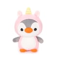 thumbnail image 1 of Peluche de pingüino con disfraz de unicornio rosa, peluches suaves, juguete de peluche, regalo para niños y amantes para niños, niñas y niños, 1 of 5