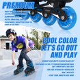 thumbnail image 3 of Patines en línea Nattork ajustables para niños pequeños, azules, 10J-12J, 3 of 6