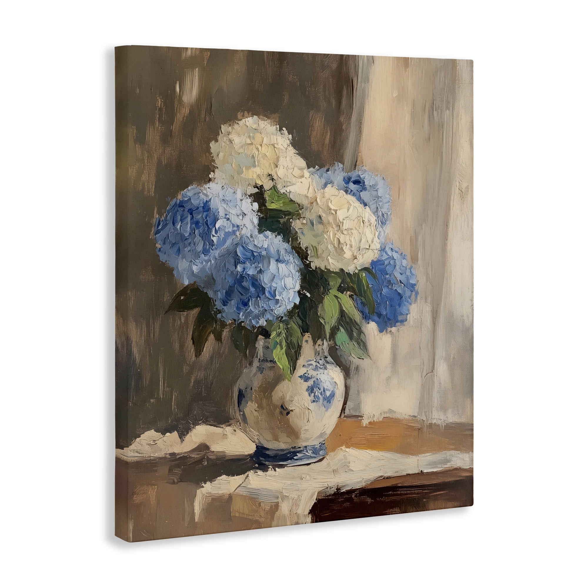 Stupell Industries Vintage Hydrangea in Ceramic Vase Canvas Wall Art, design by LSR Design Studio