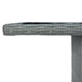 thumbnail image 4 of vidaXL Garden Table Light Grey Poly Rattan and Tempered Glass, 4 of 5