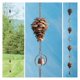 thumbnail image 3 of 3X Pine Cone Shaped Rain Chain, Ancient Graffiti Pine Cone Decorative Hanging Chain, Metal Iron Bells, 3 of 5