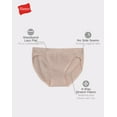 thumbnail image 2 of Hanes Bikini 6-Pack Panties Comfort Flex Fit Microfiber Stretch Womens Underwear, 2 of 6