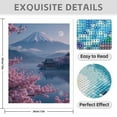 thumbnail image 3 of Diamond Art Kit for Adults, Cherry Blossom Mountain Lake Moon Diamond Painting for Adults Beginners, 5D DIY Diamond Art Painting Kits, Colorful Diamond Painting Craft for Home Decor 12x16, 3 of 7