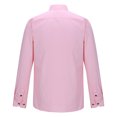 thumbnail image 4 of Zylanna Men's Formal Dress Shirts, Solid Long Sleeve Button Business Turn Down Collar Shirts Pink Size L, 4 of 5