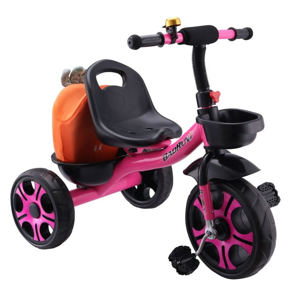 DODOING Children's Tricycle, Kids Trike Toddlers Aged 6 Month and Up Push Pedal Bike, Kindergarten Stroller, Seat Can Be Adjusted Front and Back