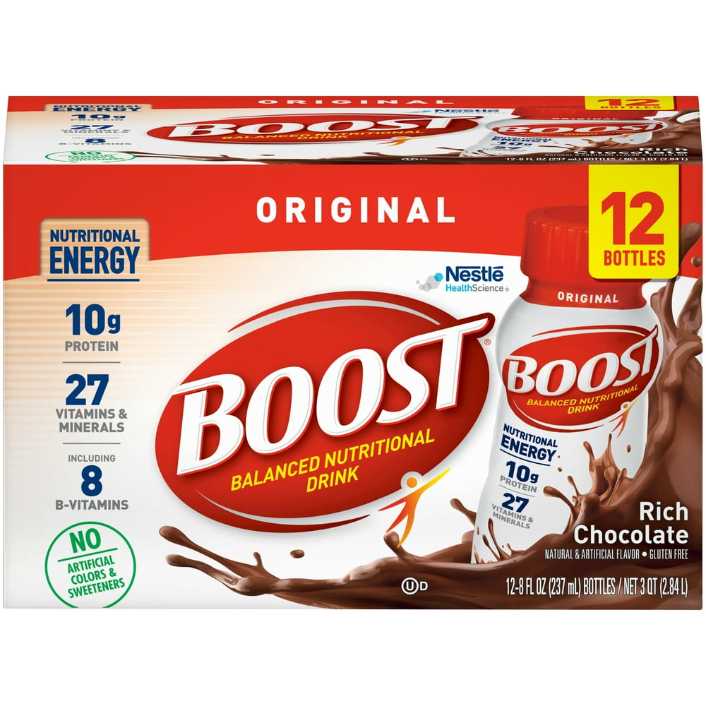 BOOST ORIGINAL Rich Chocolate 12-8 fl. oz. Bottles - Walmart.com