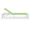 thumbnail image 2 of LeisureMod Marlin Poolside Outdoor Patio Lawn and Garden Modern White Powder Coated Aluminum Frame Suntan Sling Chaise Lounge Chair, Set of 2 (Green), 2 of 9