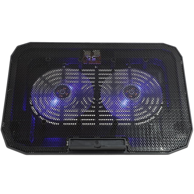 Black Computer Cooling Rack with Powerful Fan for Desktop Laptop Use Strong Bearing Capacity