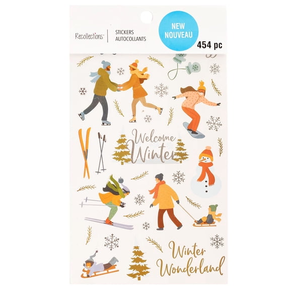 Recollections Winter Wonderland Stickers, 12 Pack