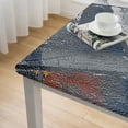 thumbnail image 4 of HAOXIT Tablecloth for Square Tables Blue and Grey Abstract Paint Art Graffiti Waterproof Polyester Table Cloth for Kitchen Dinning Table Washable Table Cover for Parties/Wedding/Picnic  white, 4 of 7