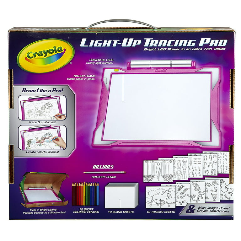 Crayola Light-Up Tracing Pad PINK 2013 BATTERIES INCLUDED, NO BOX
